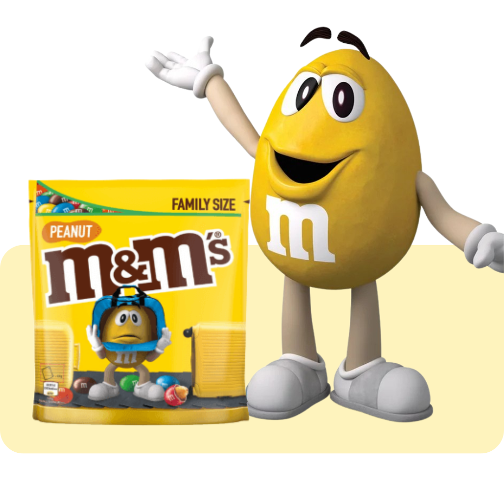 M&M's Peanut milk chocolate covered peanuts in a sugar shell 330g