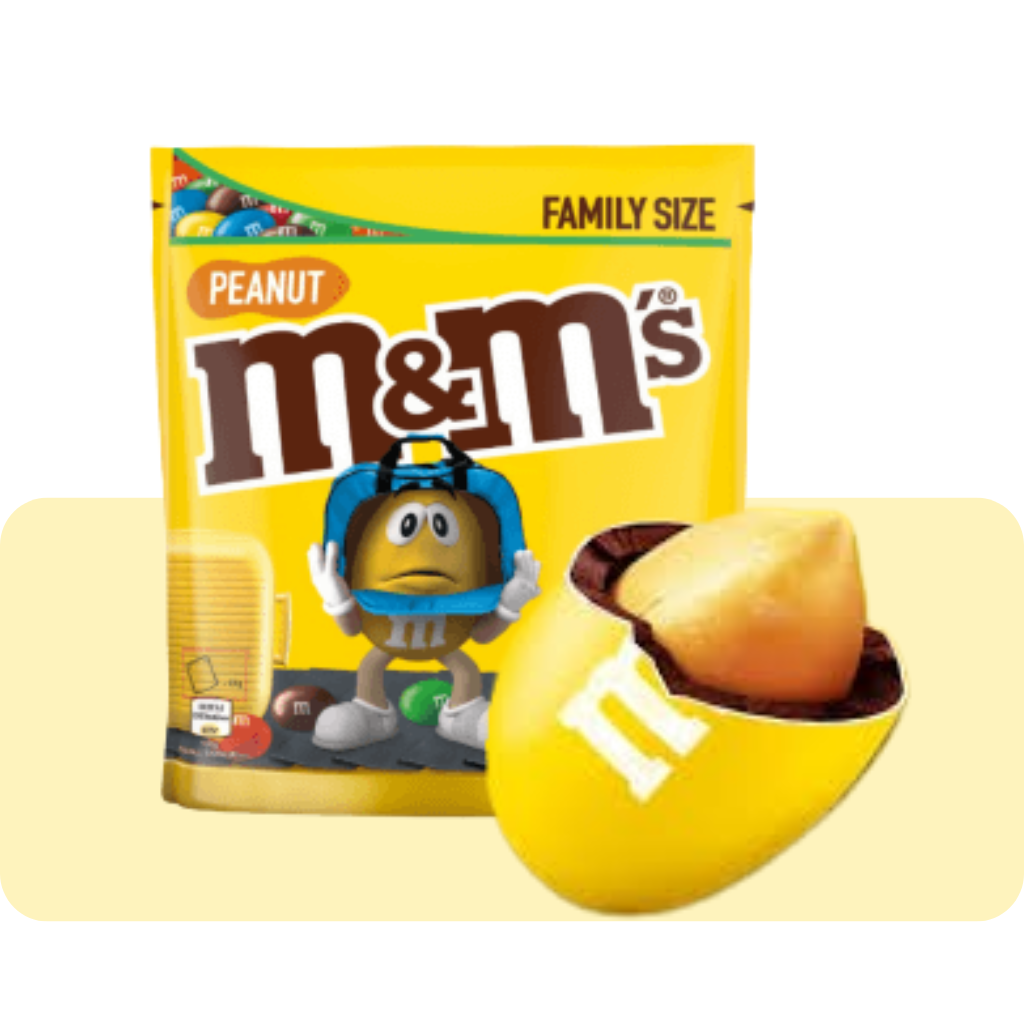 M&M's Peanut milk chocolate covered peanuts in a sugar shell 330g