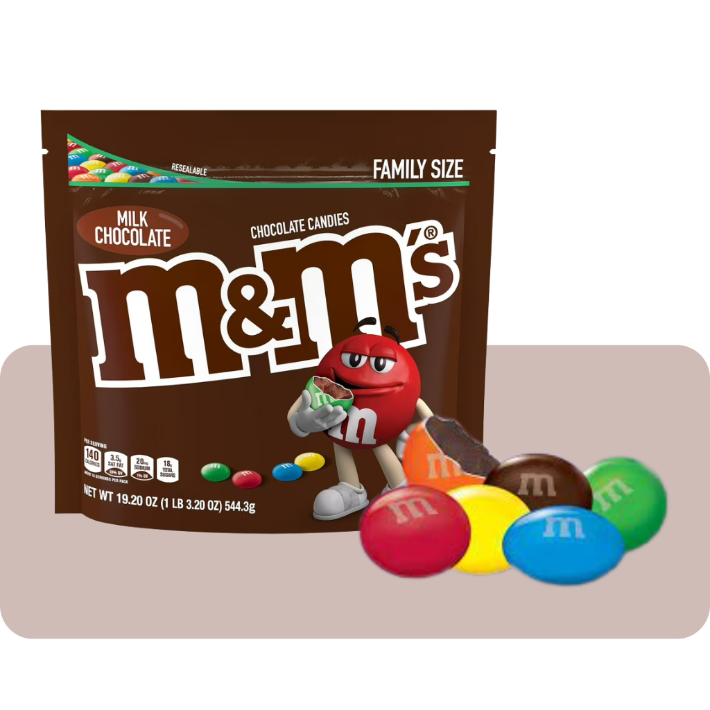 M&M’s Milk Chocolate Candies 130g (Family Size)