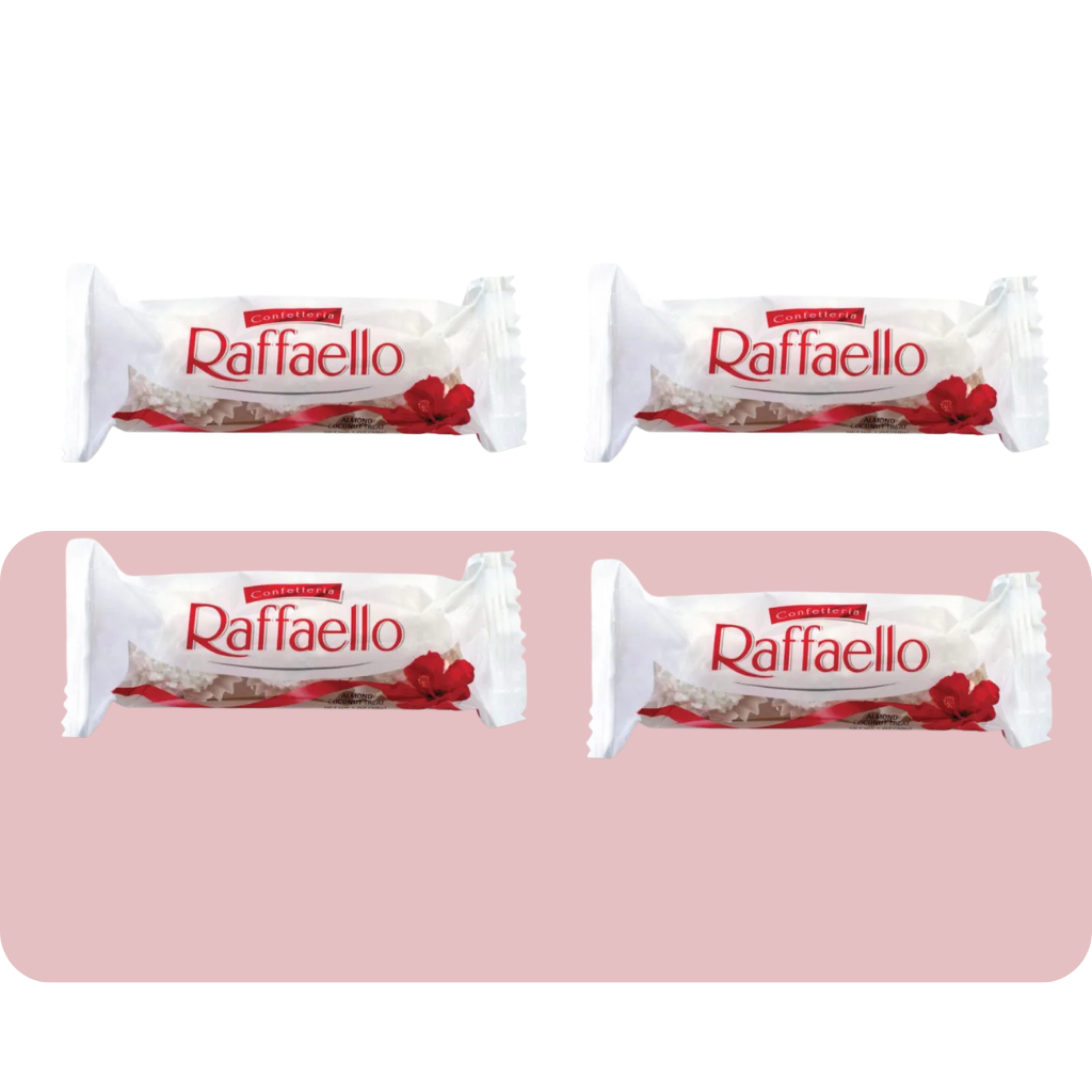 Ferrero Raffaello T3 x 4 Pieces, Crisp Coconut